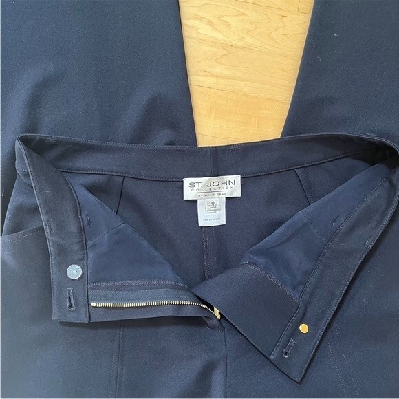 St. John Collection Straight Leg Pants in Navy 14 - Picture 12 of 13